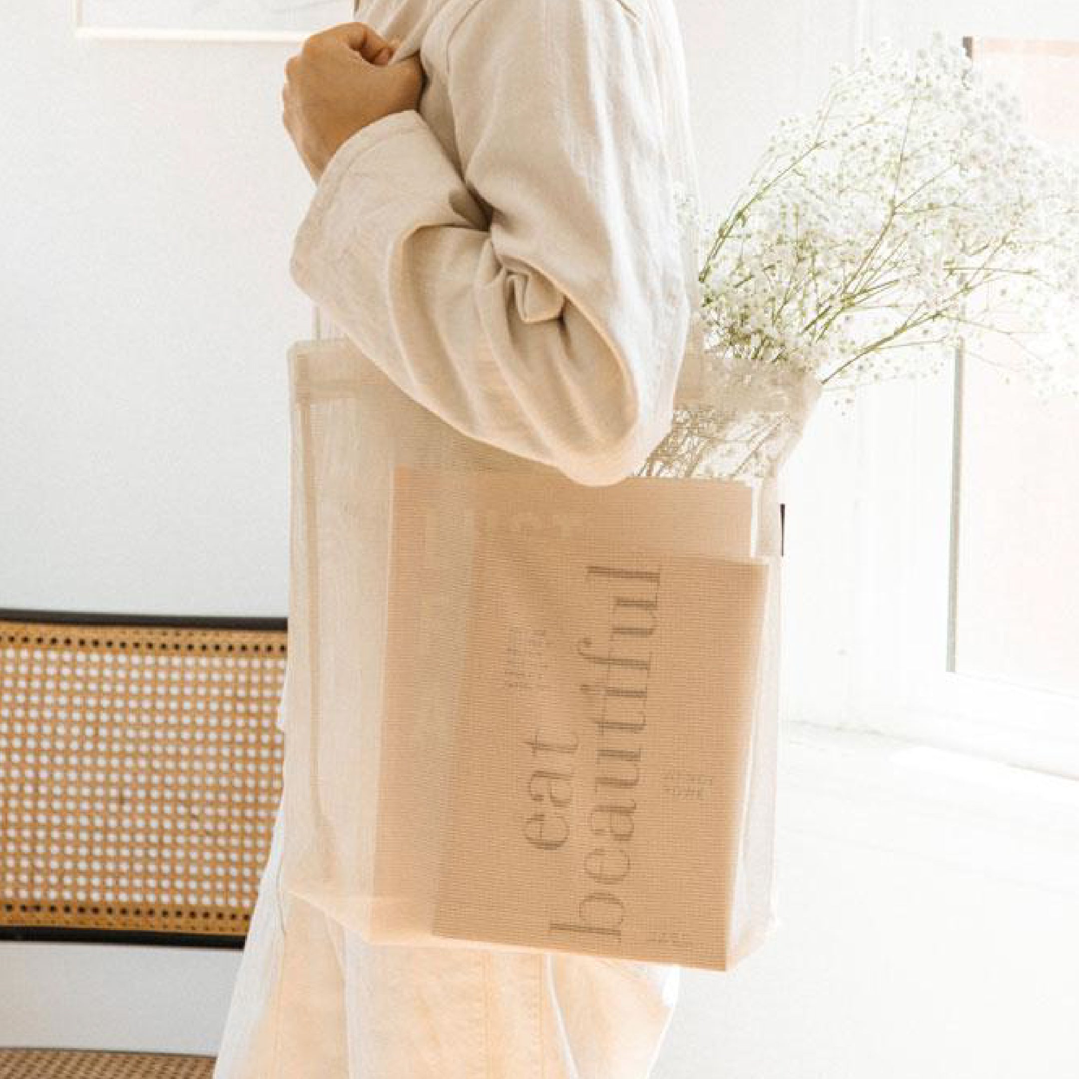 The market tote in bio-knit