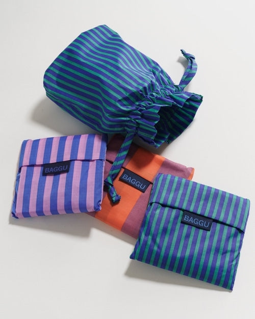 Standard baggu set of 3 - stripe confection