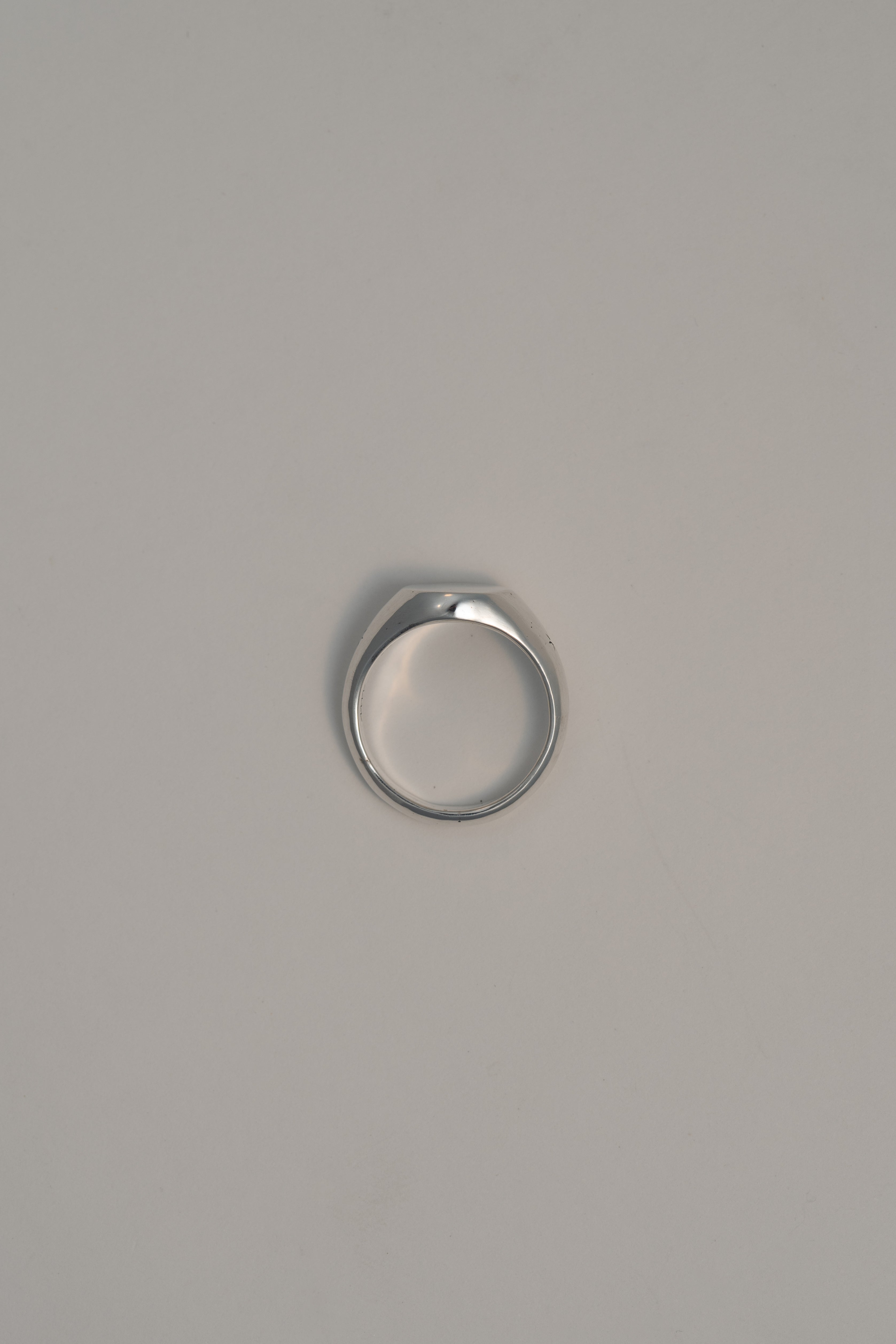 Asterisk Round Signet Ring, US 7