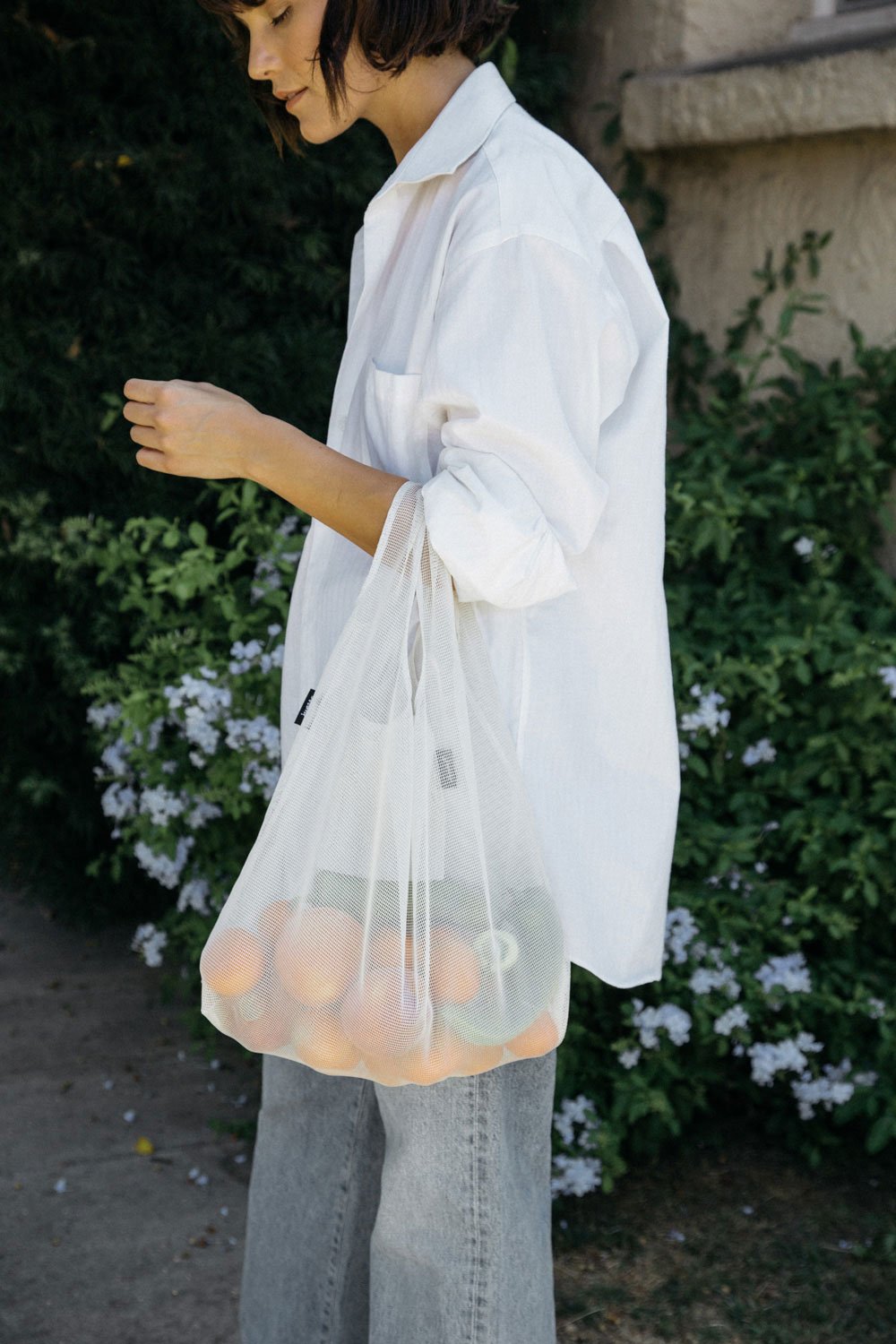 The hombre tote in bio-knit